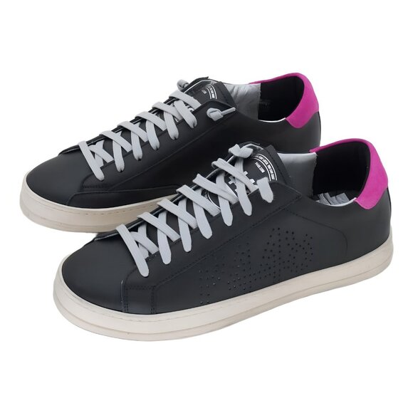 P448 John F22 Perforated Logo Sneaker Black Pink Heel Size 41 main image 6